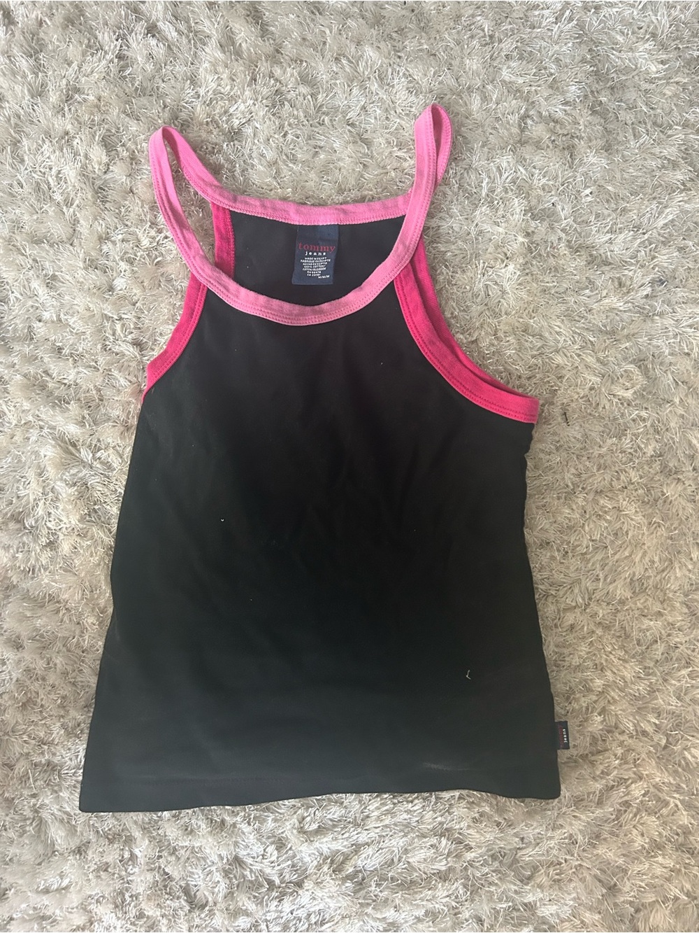 Tommy Hilfiger Black Tank with Pink Trim